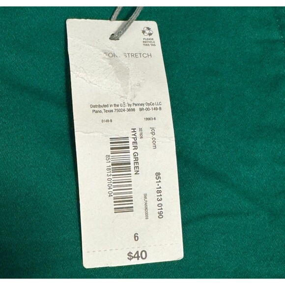 NWT Liz Claiborne Green Amber Shorts Sz. 6 Women Mid Rise Pull-on Stretchy - Picture 5 of 8